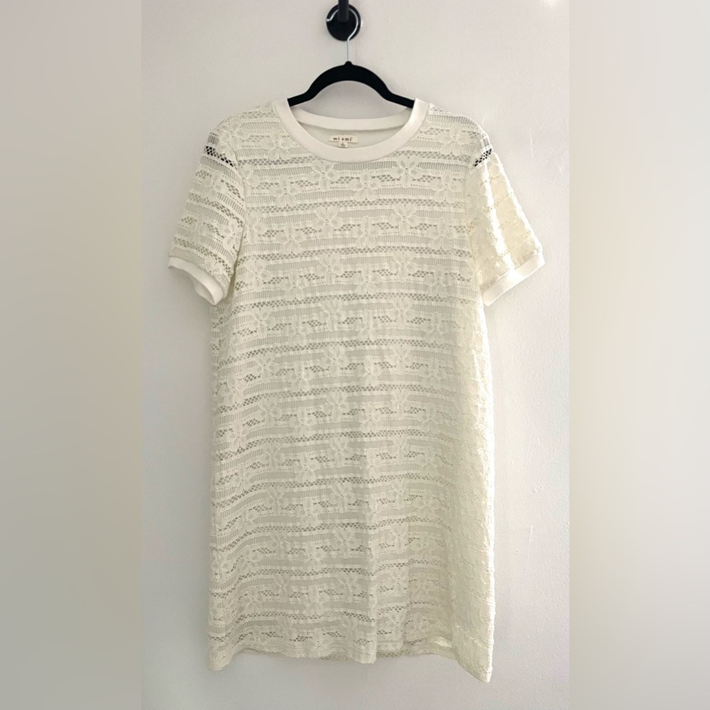 Miami Cream Lace Mini Dress